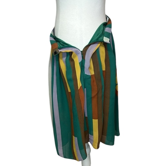 Tibi Colorful Striped Silk Skirt - Picture 3 of 8